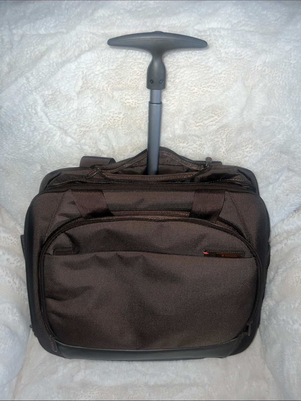Samsonite Brown Rolling Travel luggage with Telescoping Handle